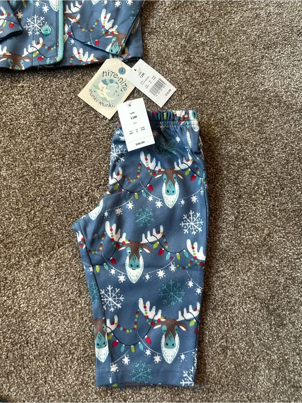 Matching adult and toddler Christmas Reindeer pajamas new.